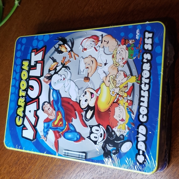 CARTOON vault Classics 4 DVD Collectors set Popeye Superman Felix cat Casper Tin - Picture 1 of 8